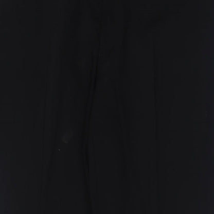 Marks and Spencer Mens Black  Polyacrylate Fibre Trousers  Size 38 L33 in Regular Hook & Eye