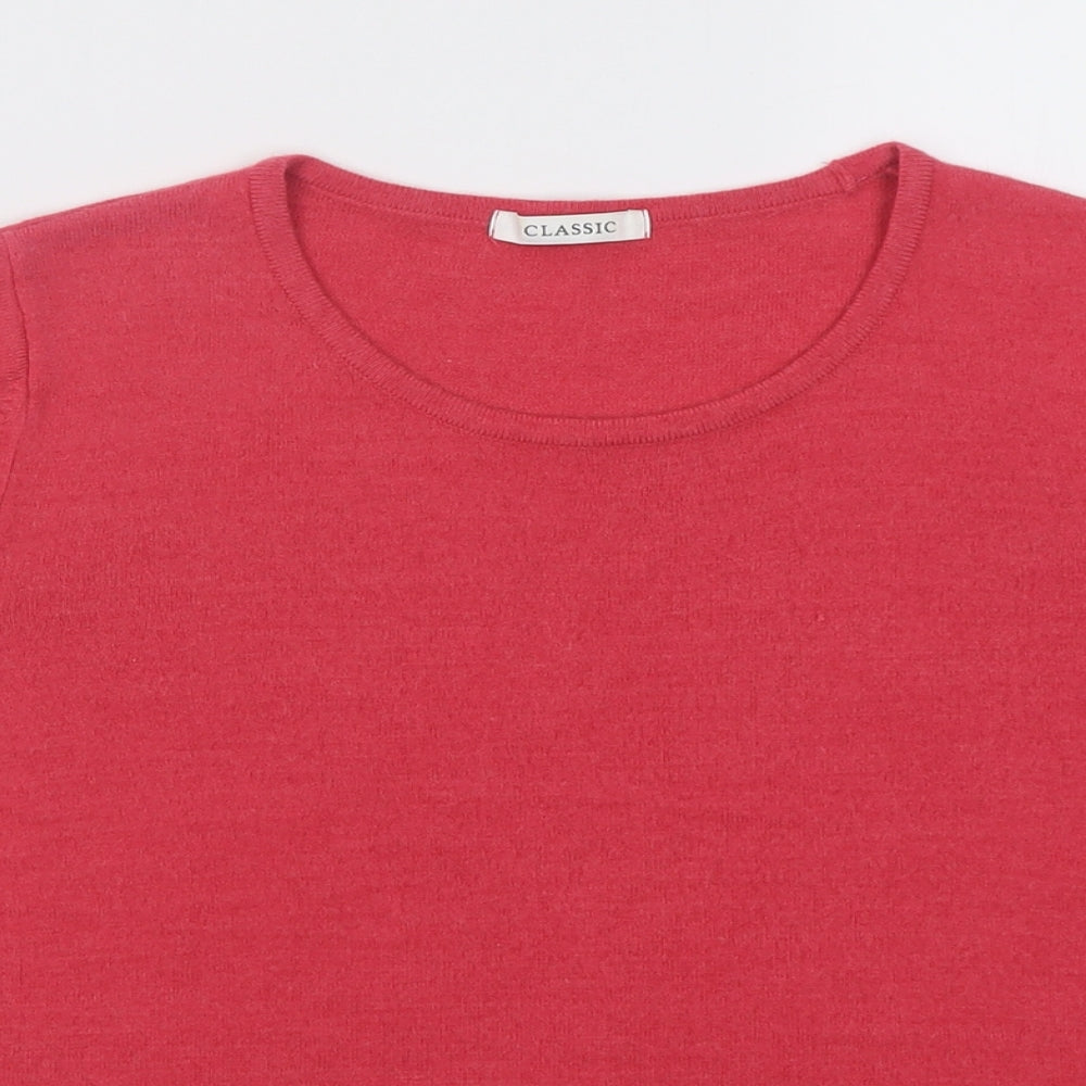 Womens UK Size 16 Classic Pink Pullover Jumper