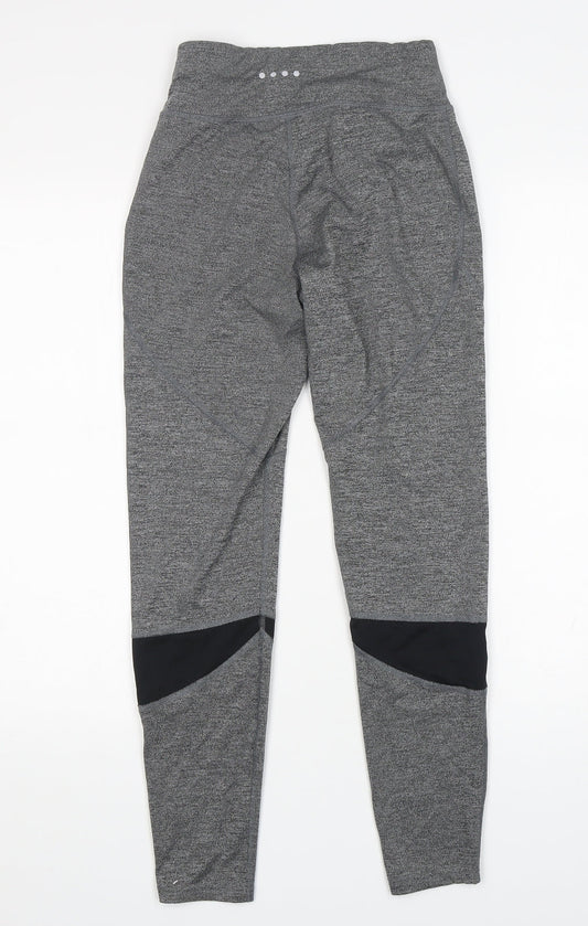 soluxe Womens Grey  Polyester Compression Leggings Size S L29 in Regular