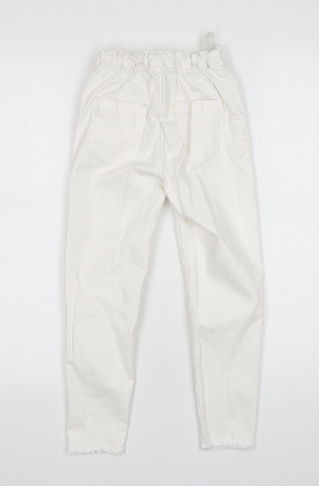Candy Couture Girls White  Cotton Skinny Jeans Size 9 Years  Regular Button