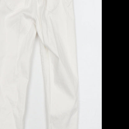 Candy Couture Girls White  Cotton Skinny Jeans Size 9 Years  Regular Button