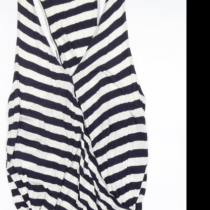 H&M Womens Multicoloured Striped Viscose Playsuit One-Piece Size L L5 in Pullover