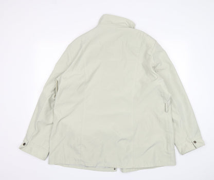 Miao Womens Beige   Overcoat Coat Size 3XL  Zip