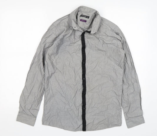 Mens UK Collar Size 15 Dunnes Stores Smart Grey  Dress Shirt