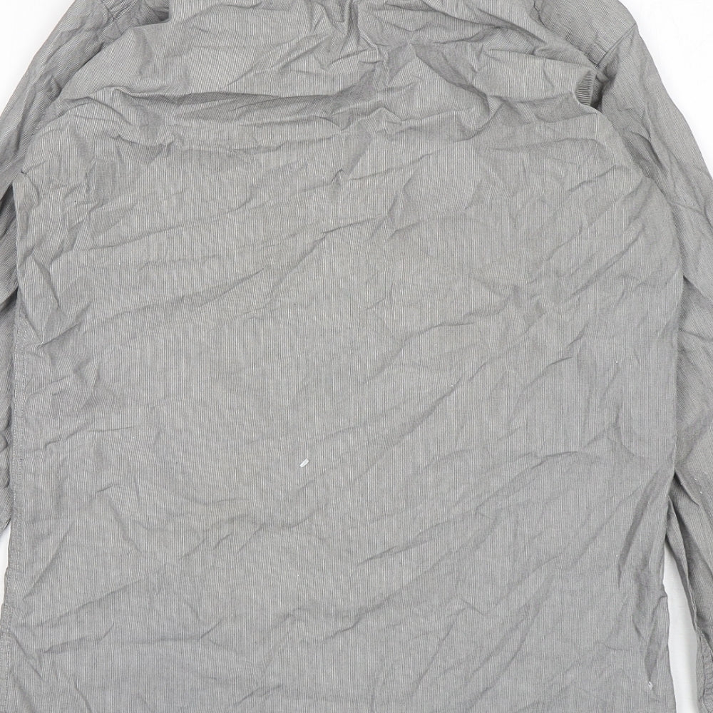 Mens UK Collar Size 15 Dunnes Stores Smart Grey  Dress Shirt
