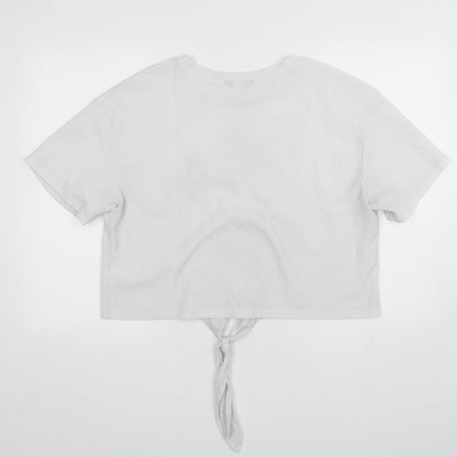 Womens UK Size 14 MAX White Cropped T-Shirt