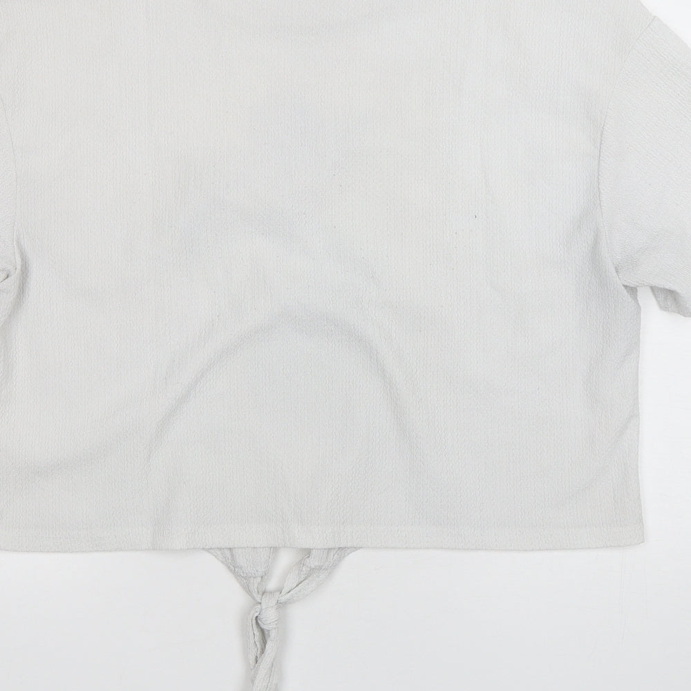 Womens UK Size 14 MAX White Cropped T-Shirt