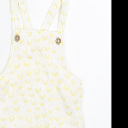 Primark Baby Multicoloured Spotted Cotton Romper One-Piece Size 9-12 Months  Snap - bananas