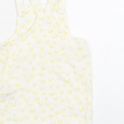 Primark Baby Multicoloured Spotted Cotton Romper One-Piece Size 9-12 Months  Snap - bananas
