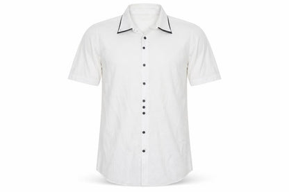 Mens UK Size L Debenhams White  Button-Up Short Sleeve Casual Shirt