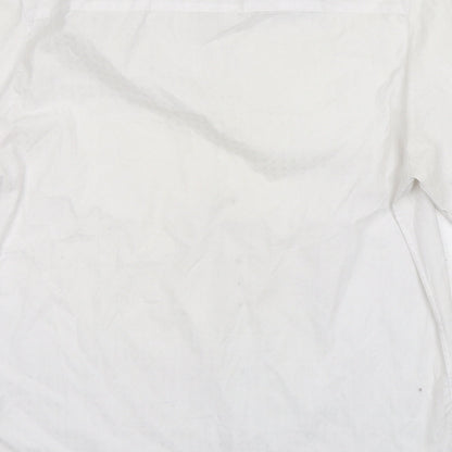 Mens UK Size L Debenhams White  Button-Up Short Sleeve Casual Shirt