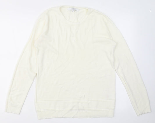 Womens UK Size M VIDA VI White Pullover Jumper