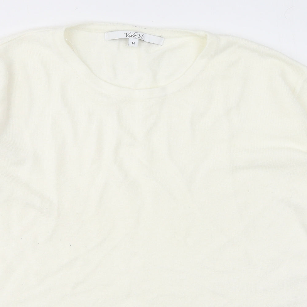 Womens UK Size M VIDA VI White Pullover Jumper