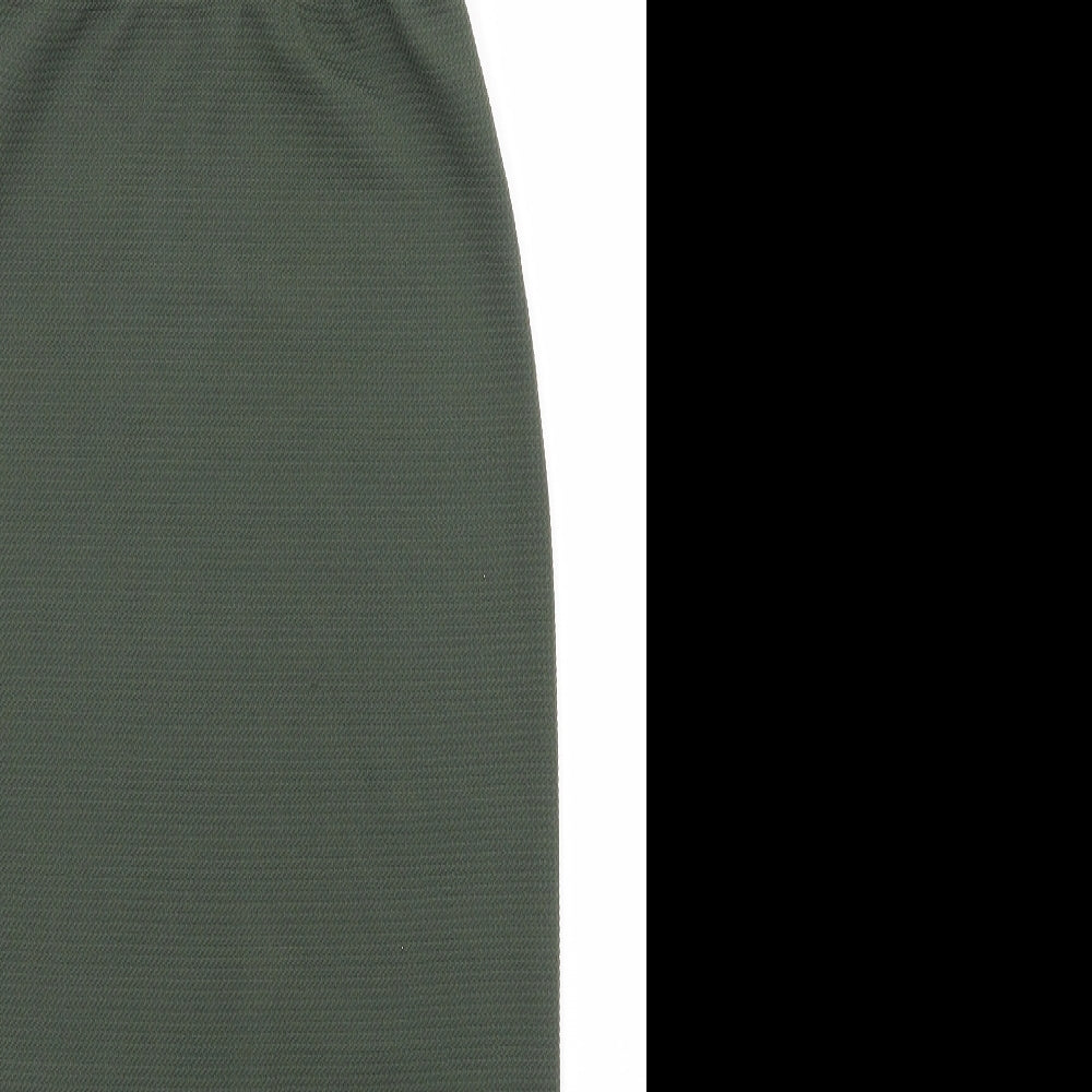 Oh My Love Womens Green  Polyester Bodycon  Size S  Square Neck Pullover - Open back