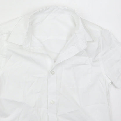 F&F Boys White  Polyester Basic Button-Up Size 8-9 Years Collared Button