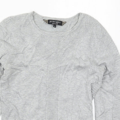 Womens UK Size 8 Principles Grey Pullover Jumper