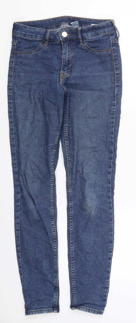 Womens UK Size 26 in H&M Regular Fit Skinny Blue Jeans