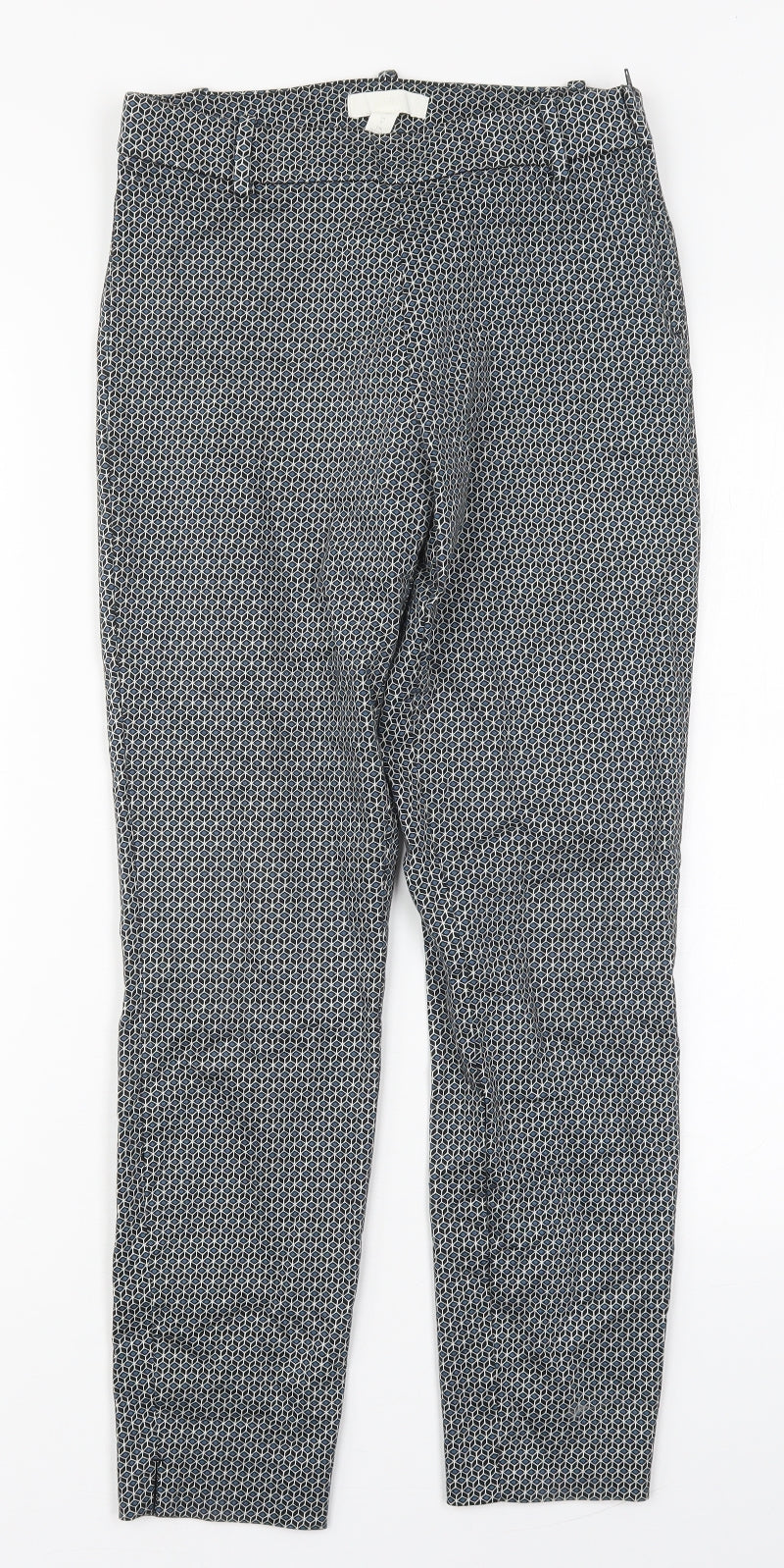 Womens UK Size 8 H&M Regular Fit Carrot Blue Trousers