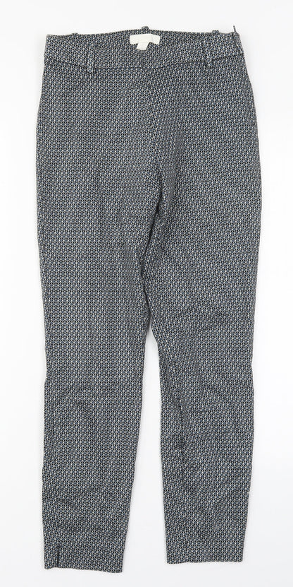 Womens UK Size 8 H&M Regular Fit Carrot Blue Trousers
