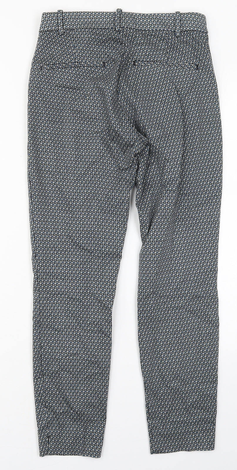Womens UK Size 8 H&M Regular Fit Carrot Blue Trousers