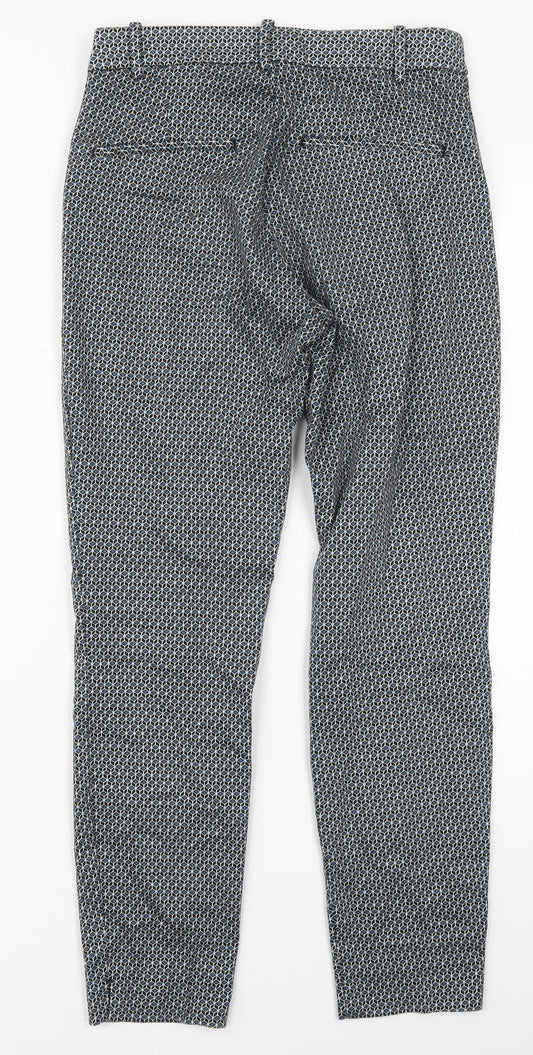 Womens UK Size 8 H&M Regular Fit Carrot Blue Trousers