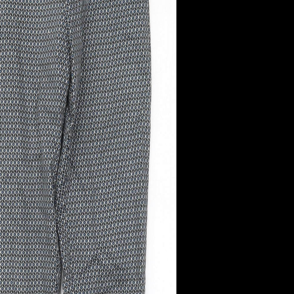 Womens UK Size 8 H&M Regular Fit Carrot Blue Trousers