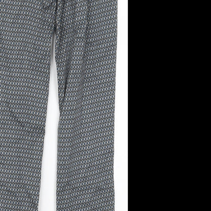 Womens UK Size 8 H&M Regular Fit Carrot Blue Trousers