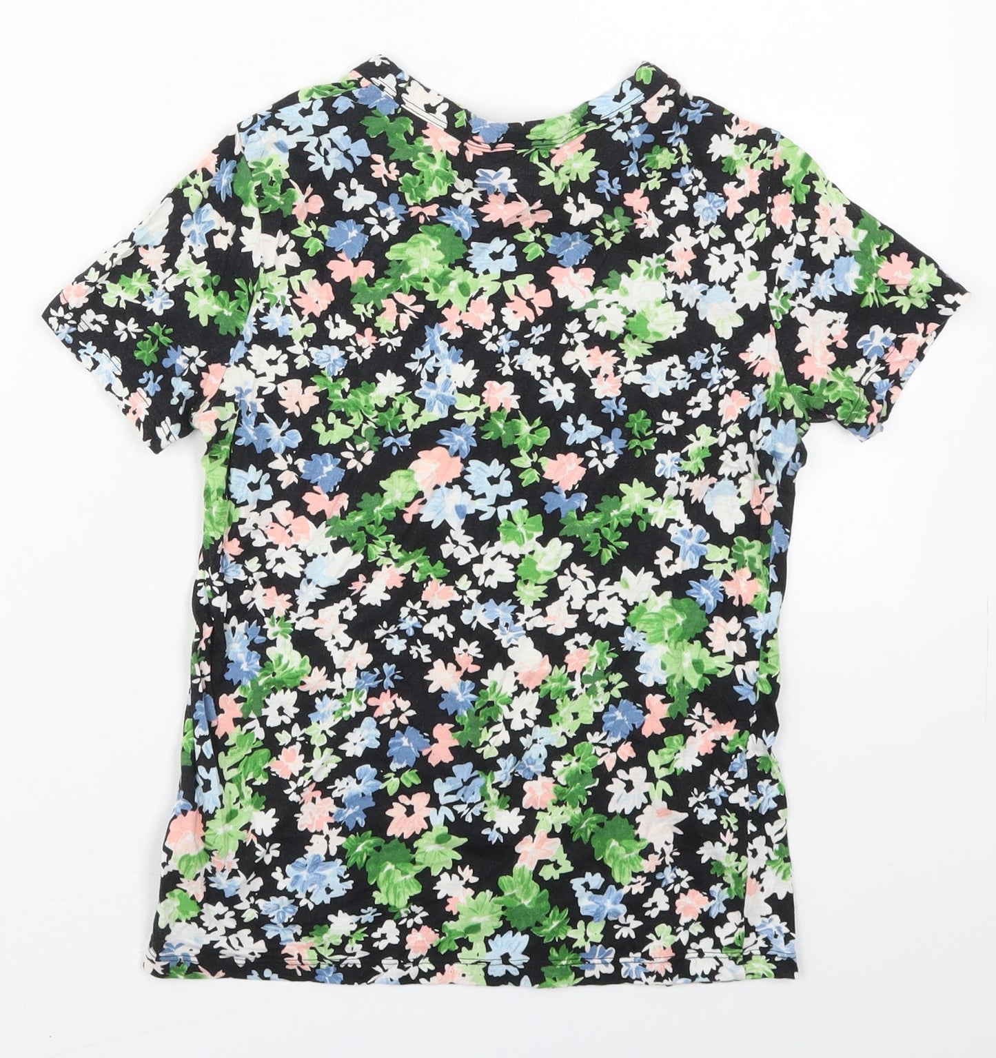 Womens UK Size XS H&M Green Basic T-Shirt