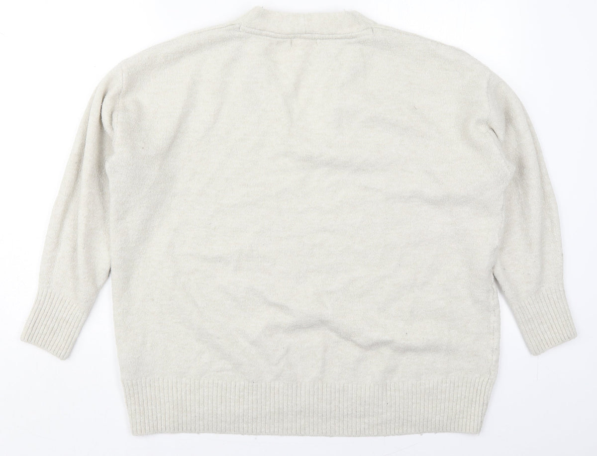 Womens UK Size L H&M Grey Pullover Jumper