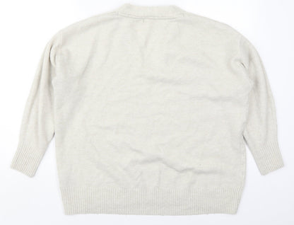 Womens UK Size L H&M Grey Pullover Jumper
