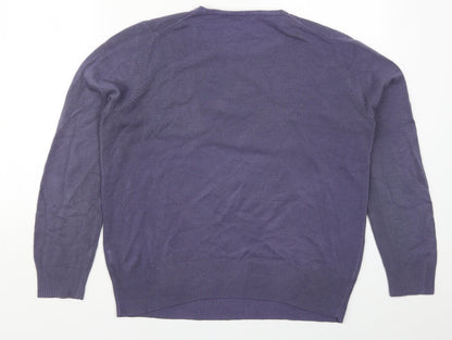 Womens UK Size 14 Marks and Spencer Purple Pullover Jumper