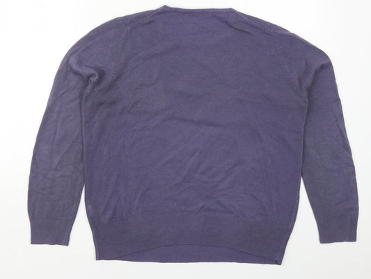 Womens UK Size 14 Marks and Spencer Purple Pullover Jumper