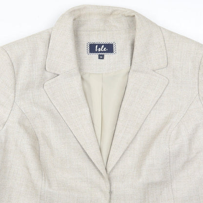 Isle Womens Beige   Jacket  Size 16  Hook & Eye