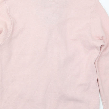 Womens UK Size S Mia Moda Pink Pullover Jumper