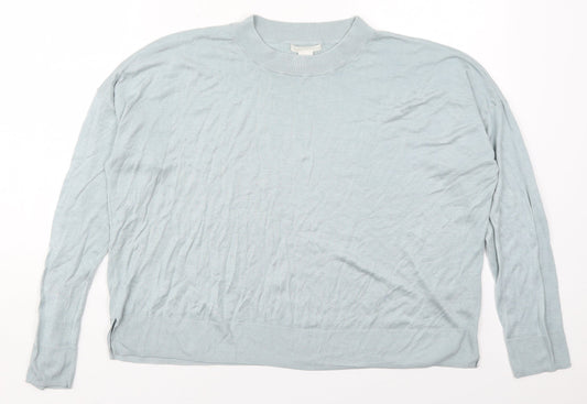 Womens UK Size L H&M Blue Pullover Jumper