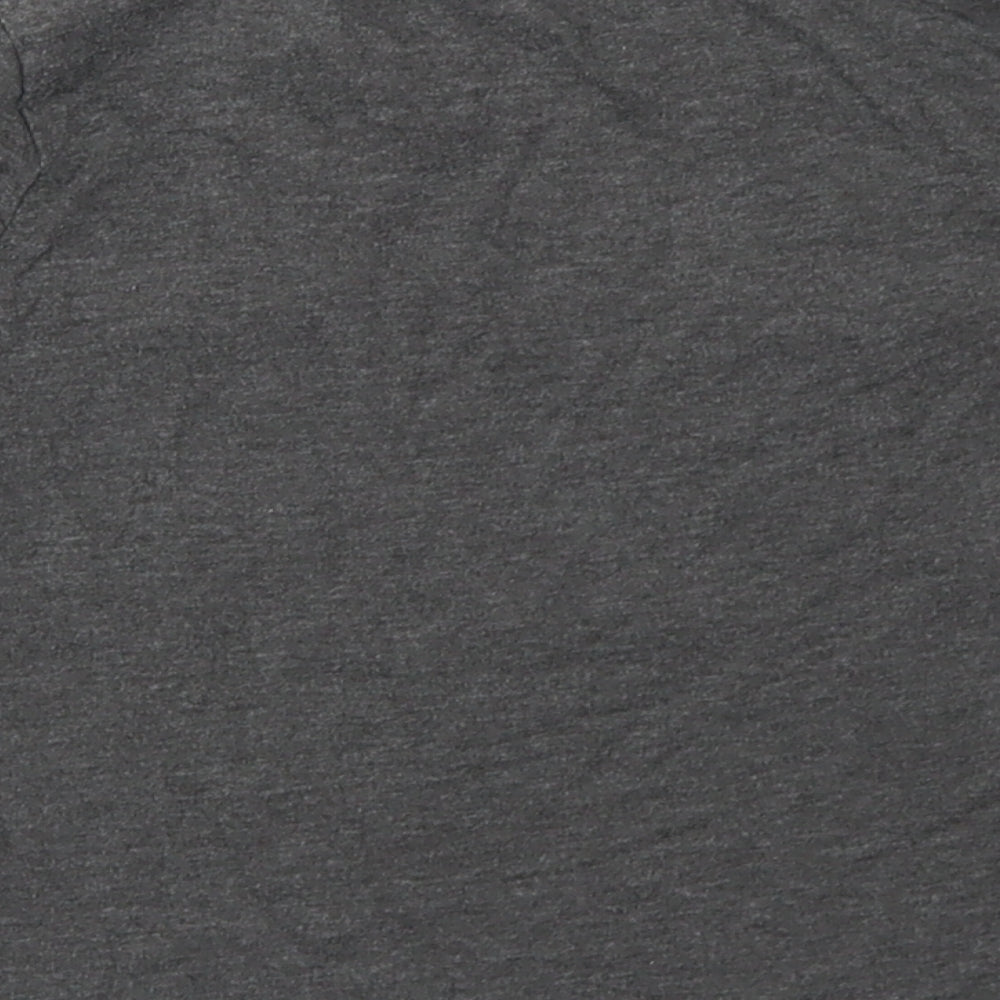 Matalan Girls Grey  Cotton Basic T-Shirt Size 7 Years Crew Neck