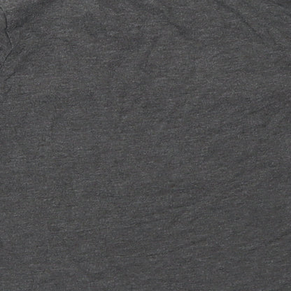 Matalan Girls Grey  Cotton Basic T-Shirt Size 7 Years Crew Neck