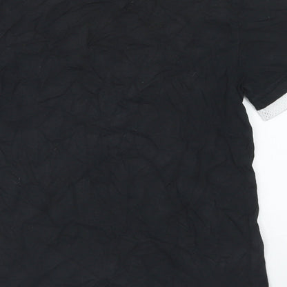 F&F Boys Black  Cotton Basic T-Shirt Size 9-10 Years Crew Neck  - Unleash The Wild Side Tiger