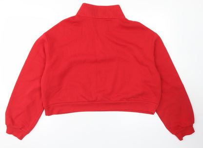Divided Womens Red  Cotton Pullover Sweatshirt Size L   - Cropped, Louisiana