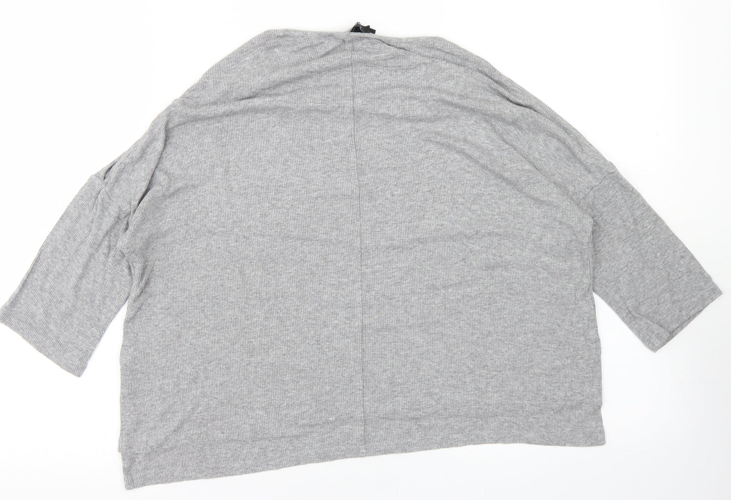 Womens UK Size 12 New Look Grey Basic T-Shirt