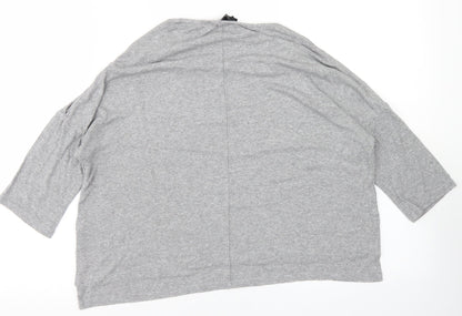 Womens UK Size 12 New Look Grey Basic T-Shirt