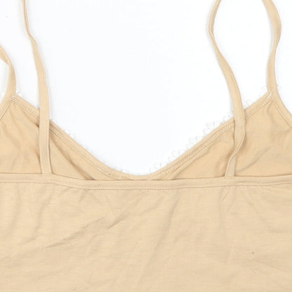 Womens UK Size M ROMWE Beige Cropped Tank