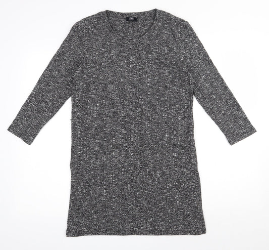 F&F Womens Grey Round Neck  Polyester Pullover Jumper Size 10