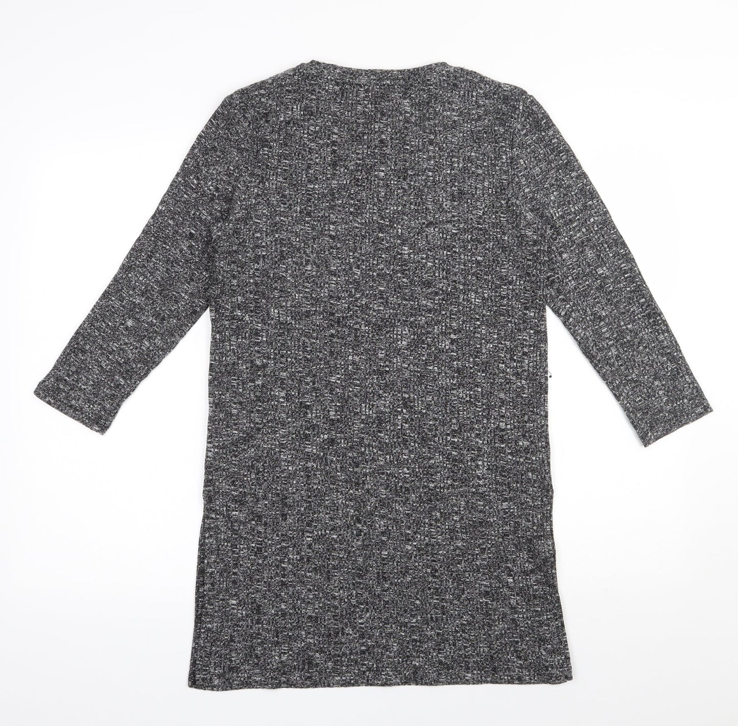 F&F Womens Grey Round Neck  Polyester Pullover Jumper Size 10