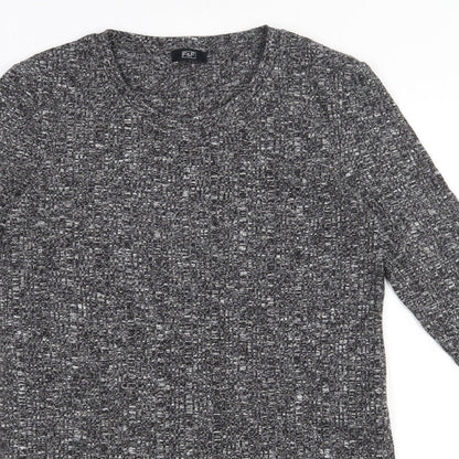 F&F Womens Grey Round Neck  Polyester Pullover Jumper Size 10