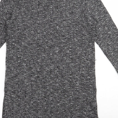 F&F Womens Grey Round Neck  Polyester Pullover Jumper Size 10