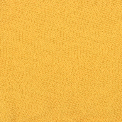 Primark Womens Yellow V-Neck  Polyester Pullover Jumper Size S