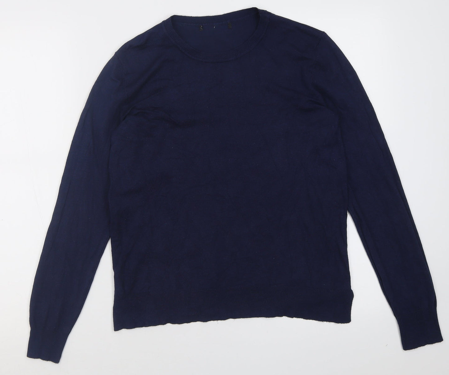 George Womens Blue Crew Neck  Viscose Pullover Jumper Size 10
