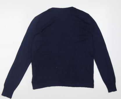 George Womens Blue Crew Neck  Viscose Pullover Jumper Size 10