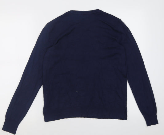 George Womens Blue Crew Neck  Viscose Pullover Jumper Size 10